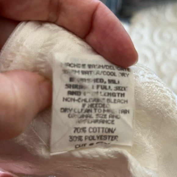 VINTAGE Edwardian Inspired Long Sleeve High Neck Cotton Blend Wedding Dress XS - Picture 8 of 8